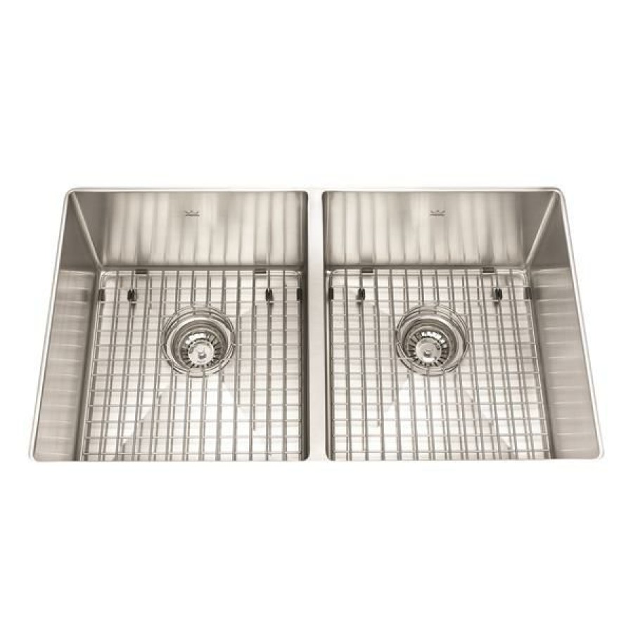 * Premium Kindred 31-In X 18-In Stainless Steel Double Sink | Kitchen Sinks