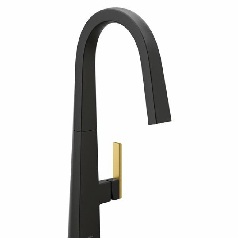 * Gift Selection Moen Nio Pulldown Kitchen Faucet 1 Handle 1.5 Gpm Matte Black | Kitchen Faucets