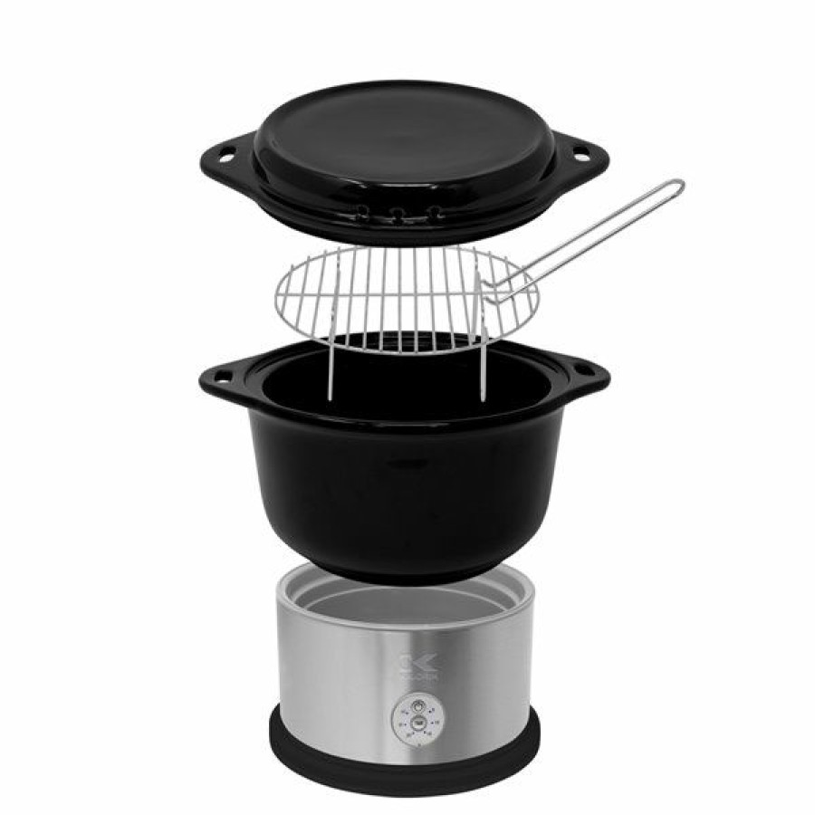 * Kalorik 4.8 Qt Ceramic Steamer With Steaming Rack Black Cheap | Kitchenware