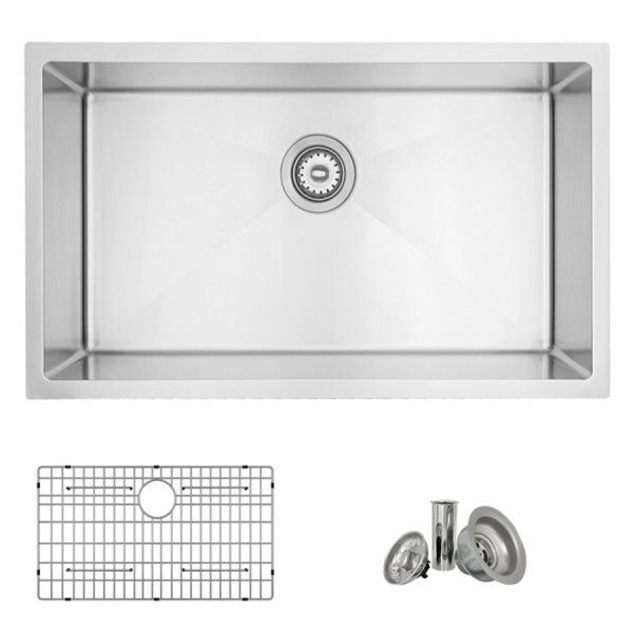 * Attractive Stylish 31-In Undermount Single Bowl Stainless Steel Kitchen Sink | Kitchen Sinks