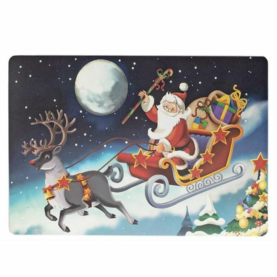 * Featured Ih Casa Decor Santa On Sleigh Placemat Set Of 12 | Kitchenware