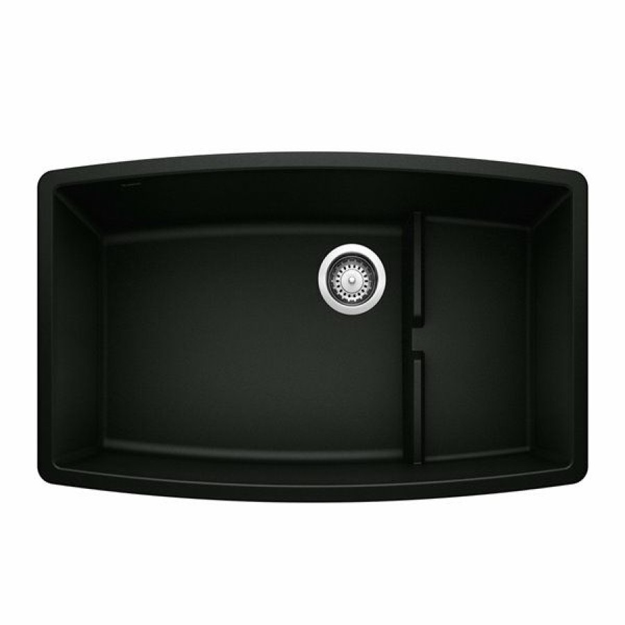 * Blanco Performa Undermount 32-In X 19.5-In Coal Black Single Bowl Kitchen Sink Limit Offer | Kitchen Sinks