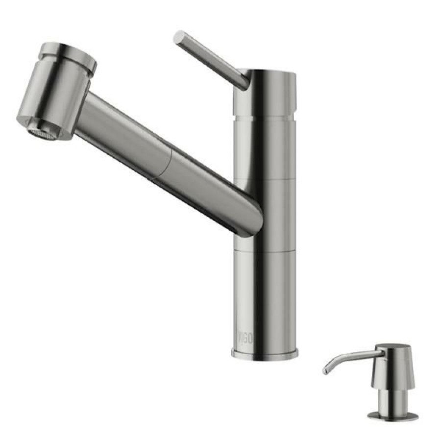 * Vigo Branson Pull-Out Spray Kitchen Faucet Stainless Less Expensive | Kitchen Faucets