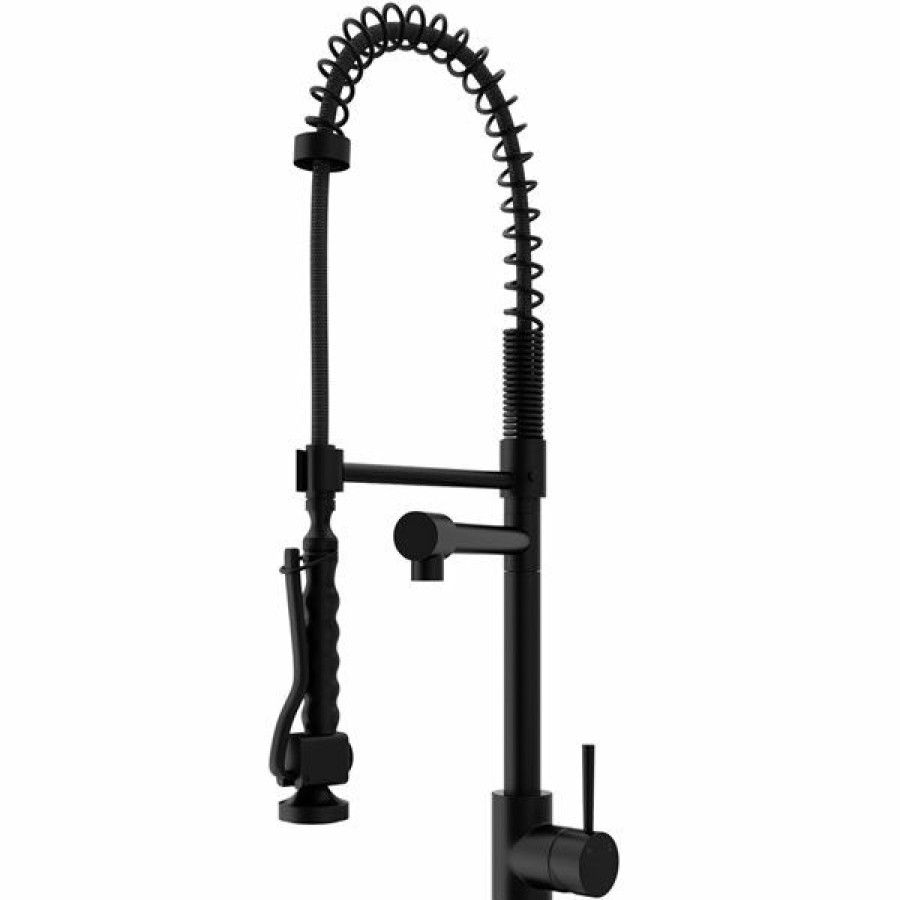 * Vigo Zurich Pull-Down Spray Kitchen Faucet In Matte Black Exclusive | Kitchen Faucets