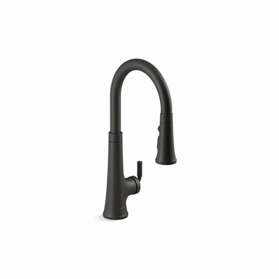 * Kohler Tone Touchless Pull-Down Black Single-Handle Kitchen Sink Faucet Online Sale | Kitchen Faucets