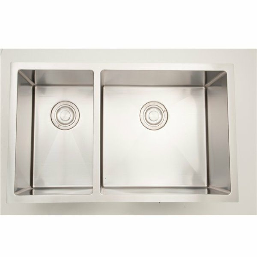 * Attractive American Imaginations Double Sink 33 X 18 Stainless Steel | Kitchen Sinks