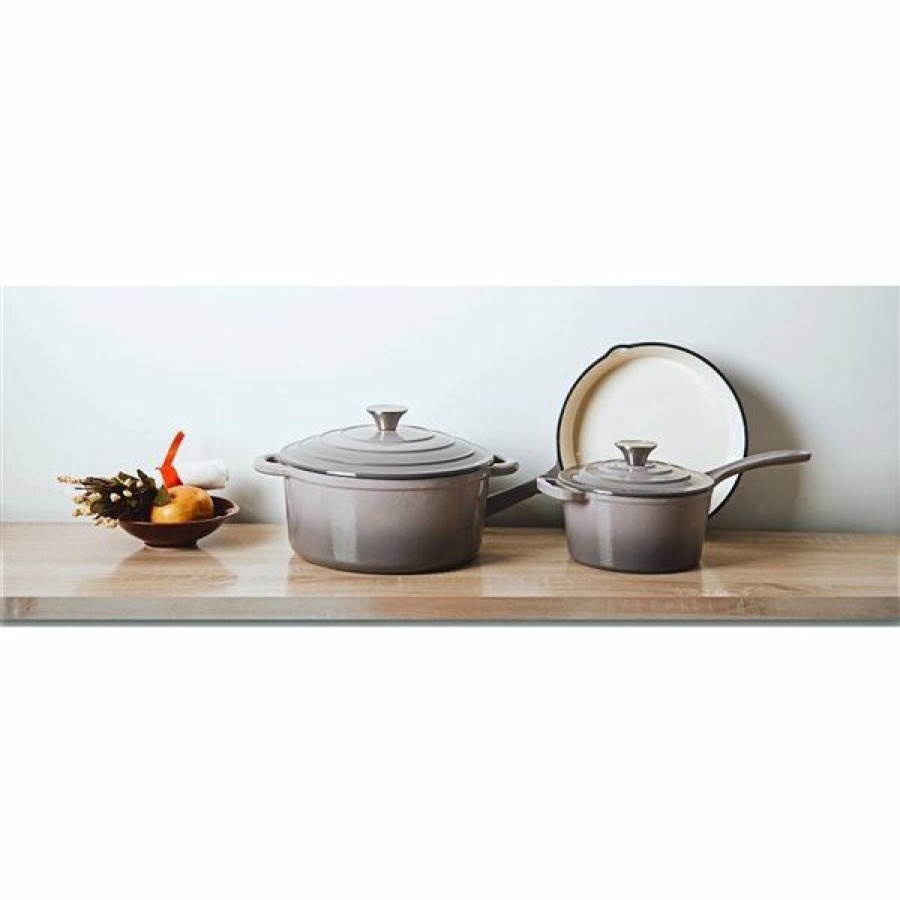 * Hamilton Beach 5.5 Quart Cast Iron Dutch Oven, Grey Exclusive | Kitchenware