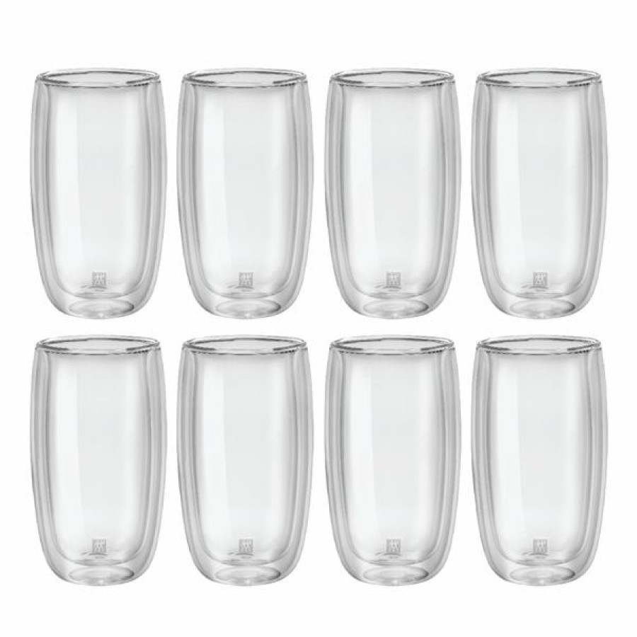 * Fire Sale Zwilling Sorrento 350-Ml Clear Glass Latte Glass Set 8-Piece | Kitchenware