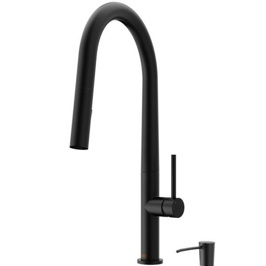 * Vigo Greenwich Pull-Down Spray Kitchen Faucet Matte Black Cheap | Kitchen Faucets