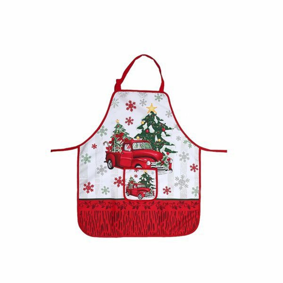 * Ih Casa Decor Red Apron With Pocket Set Of 2 Classical | Kitchenware