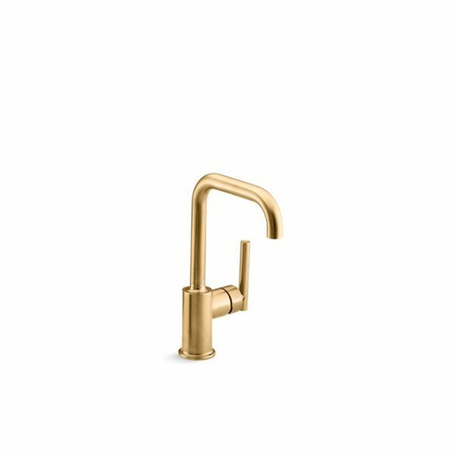 * Kohler Purist Brass Single-Hole Kitchen Sink Faucet With 6-In Spout Cheap | Kitchen Faucets