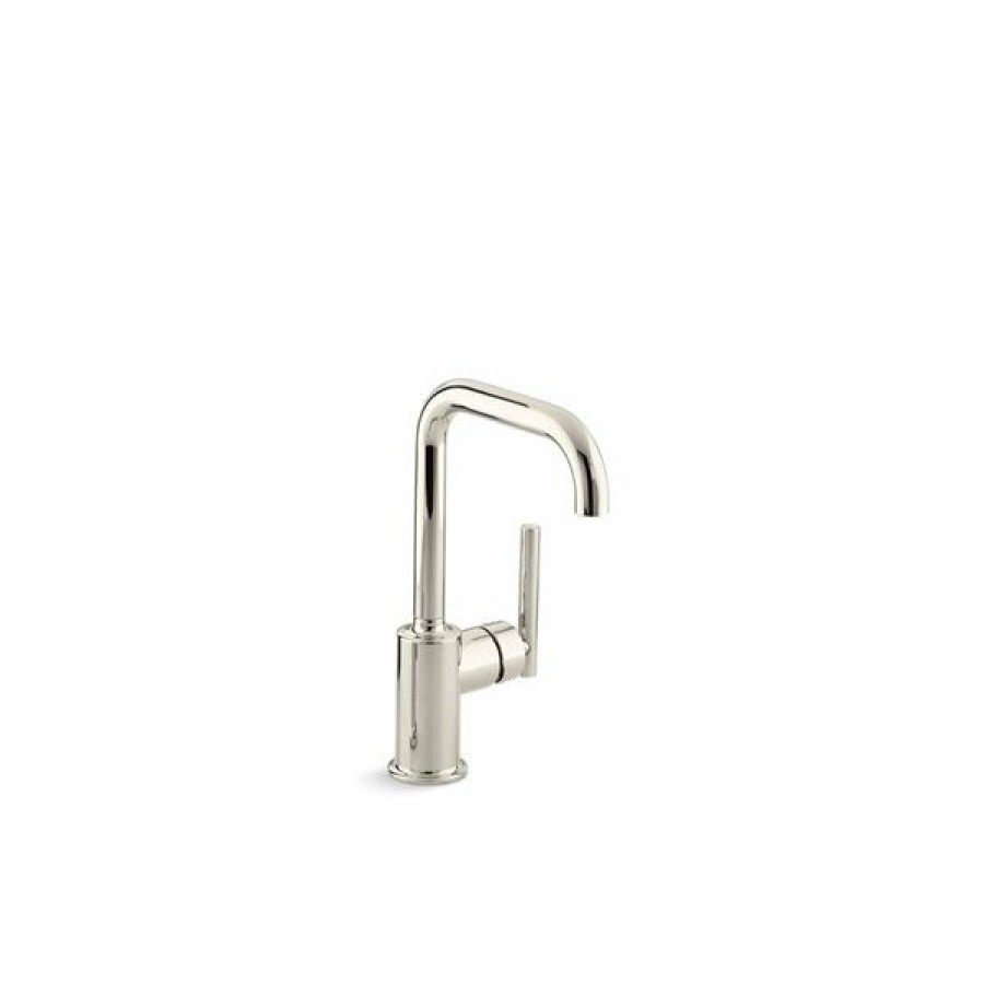 * Kohler Purist Nickel Single-Hole Kitchen Sink Faucet With 6-In Spout Discount | Kitchen Faucets