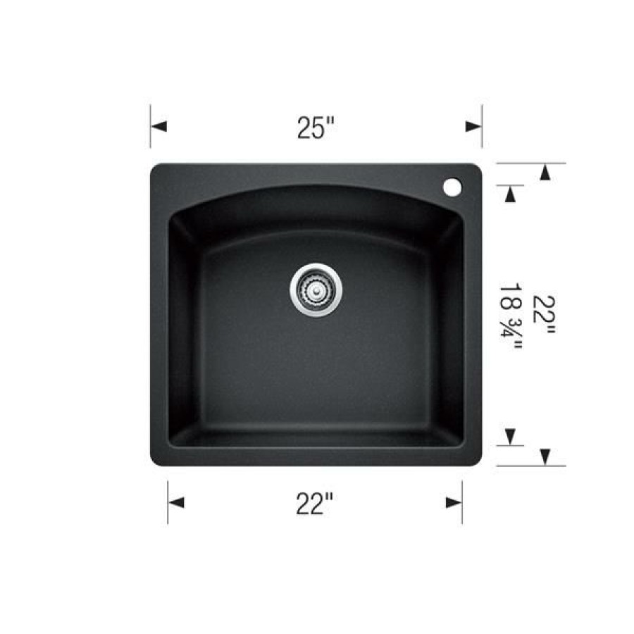 * New Arrivals Blanco Diamond Single Bowl Drop-In Sink Biscuit | Kitchen Sinks