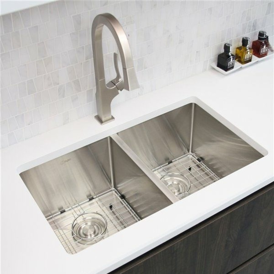 * Stylish 30-In Double Bowl Undermount Stainless Steel Kitchen Sink Flash Sale | Kitchen Sinks