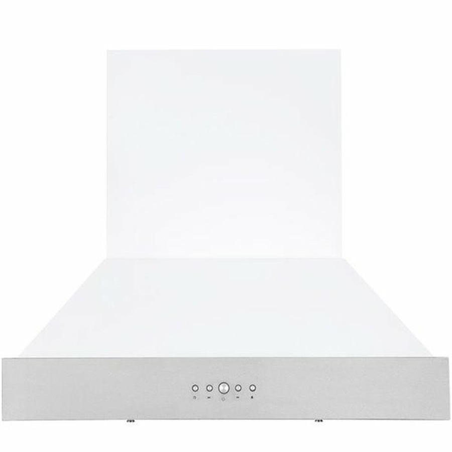 * Ancona Pro 30-In Ducted White And Stainless Steel Wall-Mounted Range Hood Discount | Range Hoods