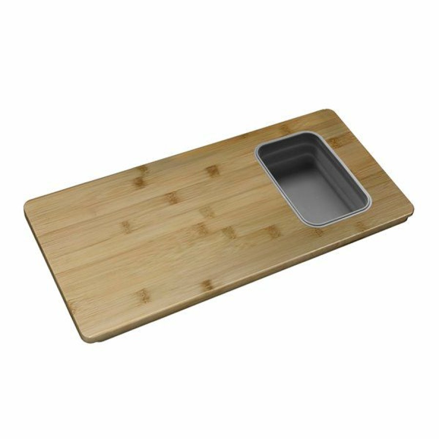 * Stylish Bamboo Over The Sink Cutting Board With 1 Collapsible Container 18-In X 8.6-In Limit Offer | Kitchenware