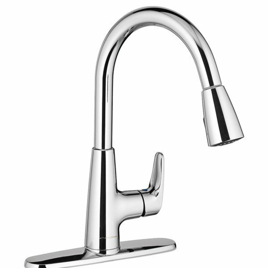 * American Standard Colony Pro 1-Handle Deck Mount Pull-Down Residential Kitchen Faucet With Pull-Down Spray Chrome Outlet Sale | Kitchen Faucets