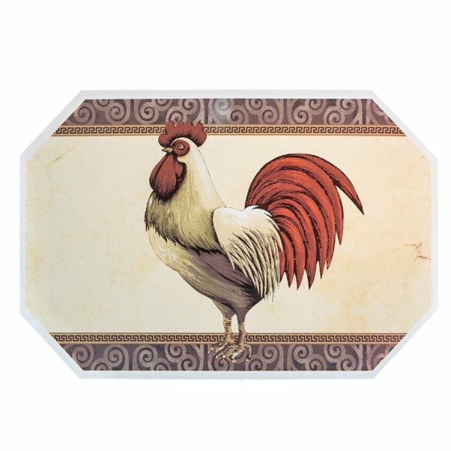 * Ih Casa Decor Single Rooster Plastic Placemat Set Of 12 Cheap | Kitchenware