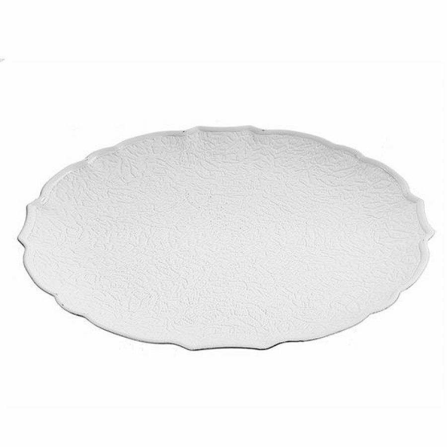 * Bestsellers Ih Casa Decor 13-In White Round Serving Plates Set Of 6 | Kitchenware