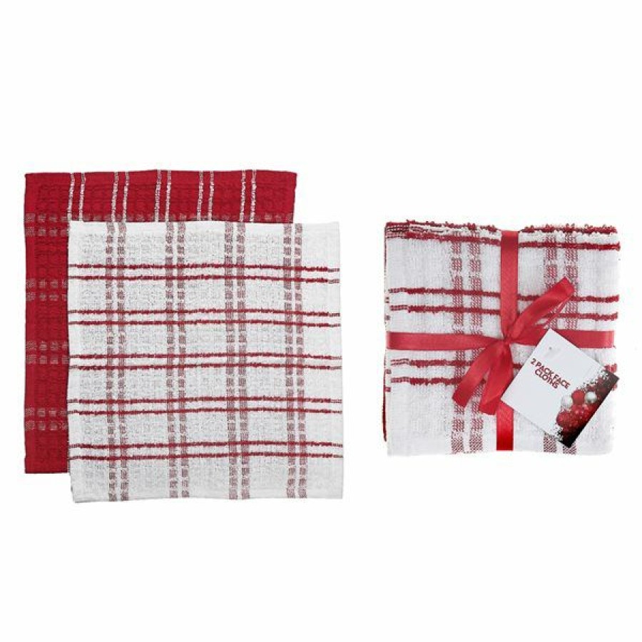 * Ih Casa Decor Red Checkered Dish Cloth Set Of 2 Sale Online | Kitchenware