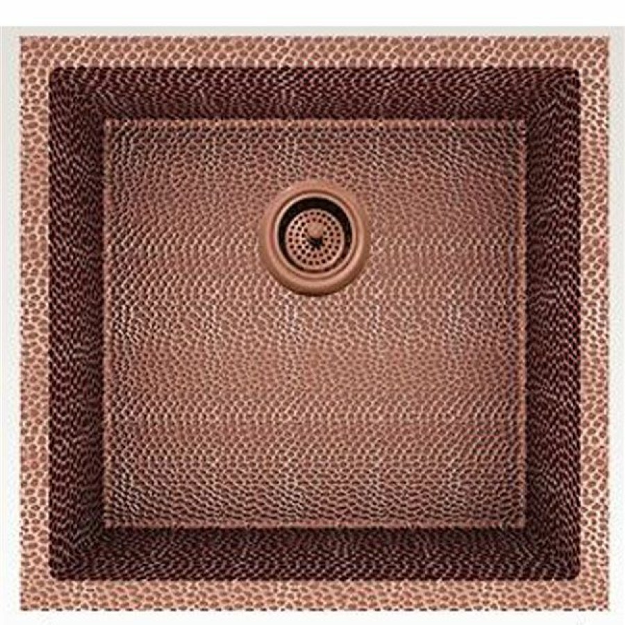 * American Imaginations 18-In X 19-In Transitional Rose Copper Single Bowl Drop-In Residential Kitchen Sink Hot Selling | Kitchen Sinks