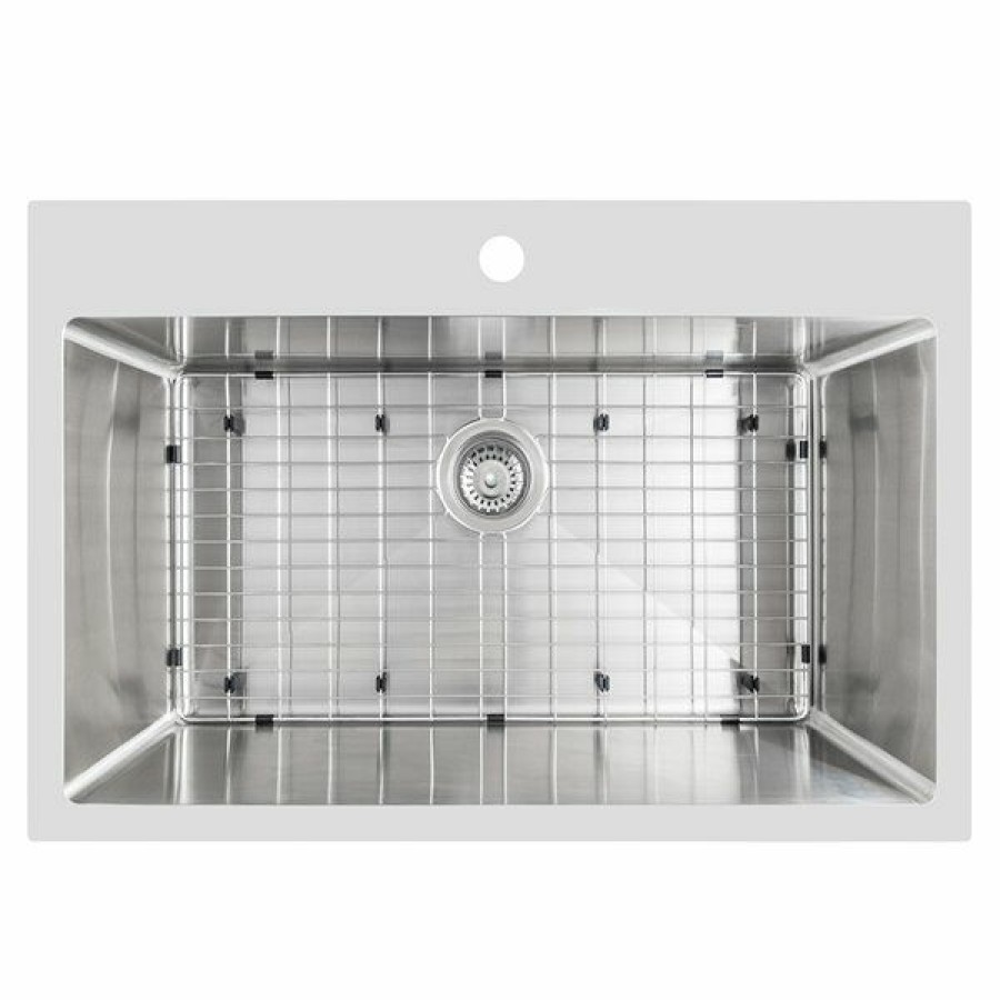 * Presenza Drop-In Or Undermount 20.5-In X 31.5-In Single Basin 1-Hole Kitchen Sink Stainless Steel Top Sellers | Kitchen Sinks