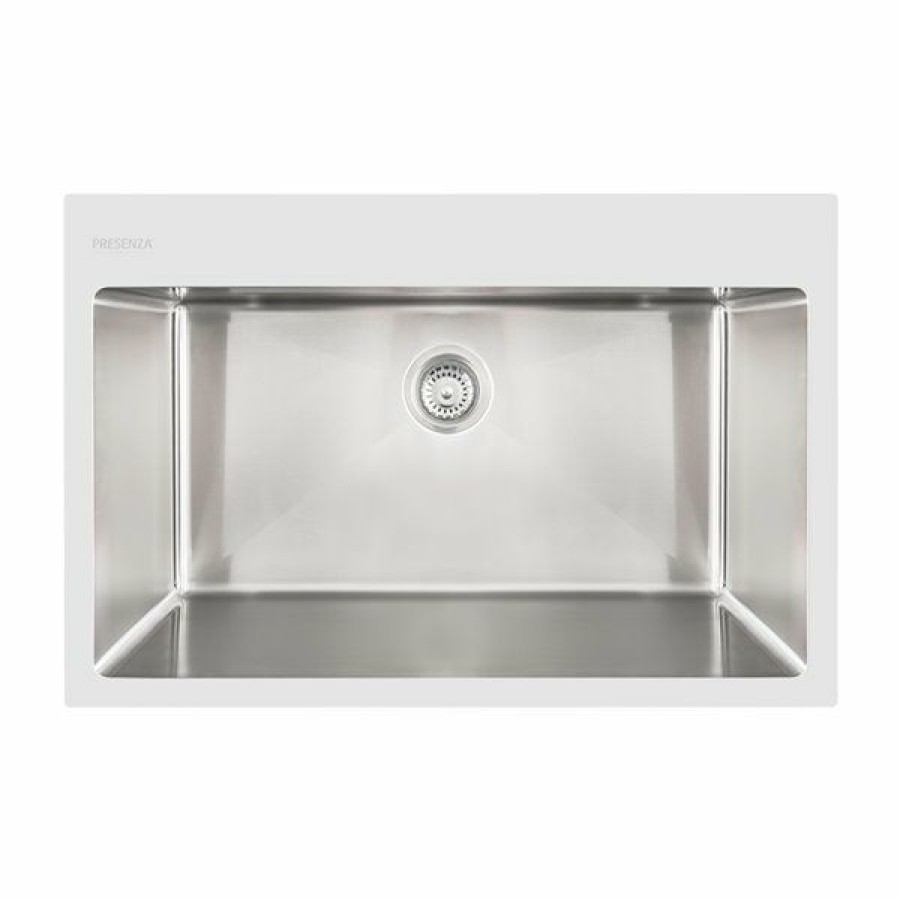 * Presenza Drop-In Or Undermount 20.5-In X 31.5-In Single Basin 1-Hole Kitchen Sink Stainless Steel Top Sellers | Kitchen Sinks