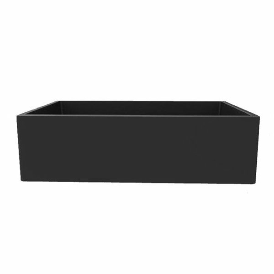 * American Imaginations 19-In X 33-In Black Granite Composite Single Bowl Drop-In Residential Kitchen Sink Cheap | Kitchen Sinks