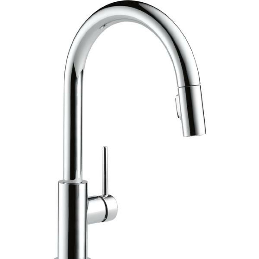 * Attractive Delta Trinsic Kitchen Faucet 15.69-In. 1-Handle Chrome | Kitchen Faucets