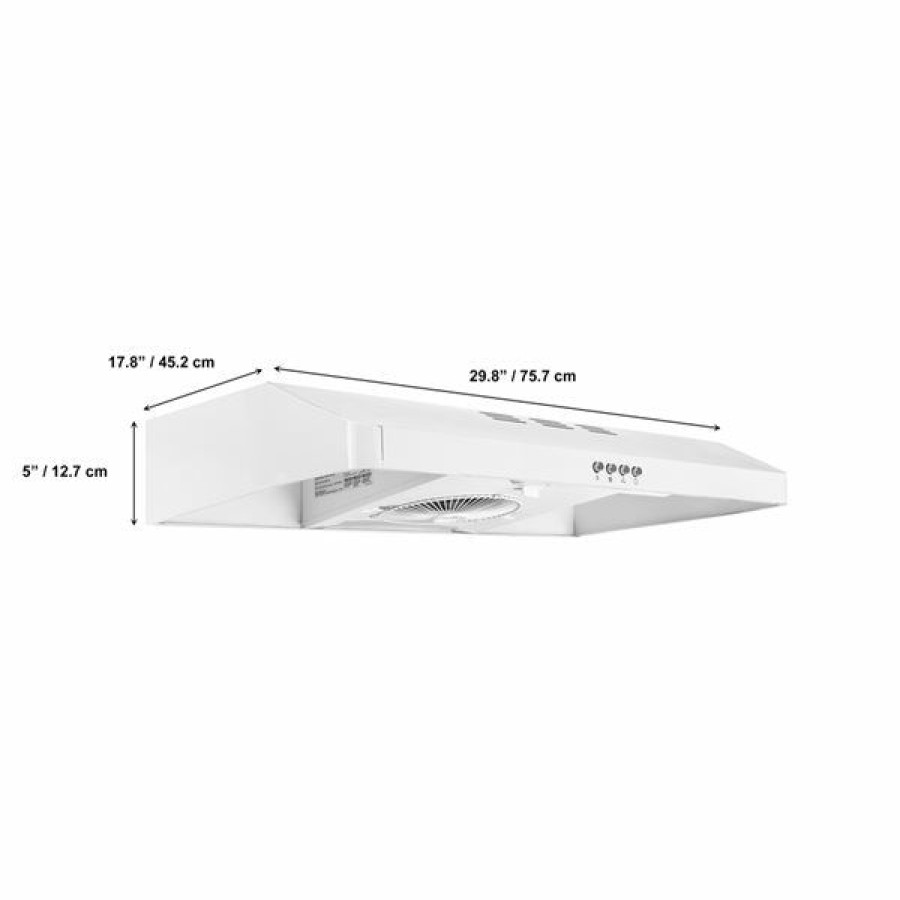 * Aria 30-In White Under Cabinet Range Hood With Charcoal Filter Limit Offer | Range Hoods