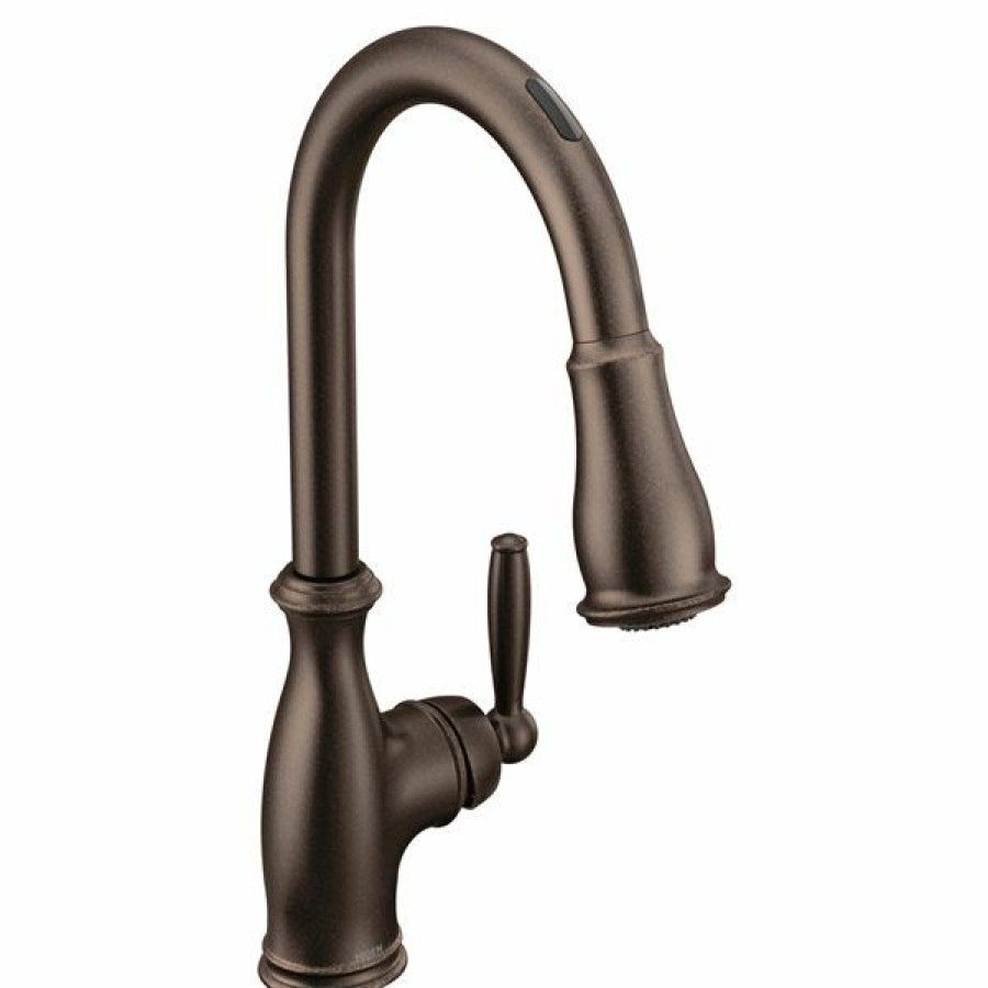 * Fire Sale Moen Brantford Oil Rubbed Bronze 1-Handle Deck Mount Pull-Down Handle/Lever Kitchen Faucet | Kitchen Faucets