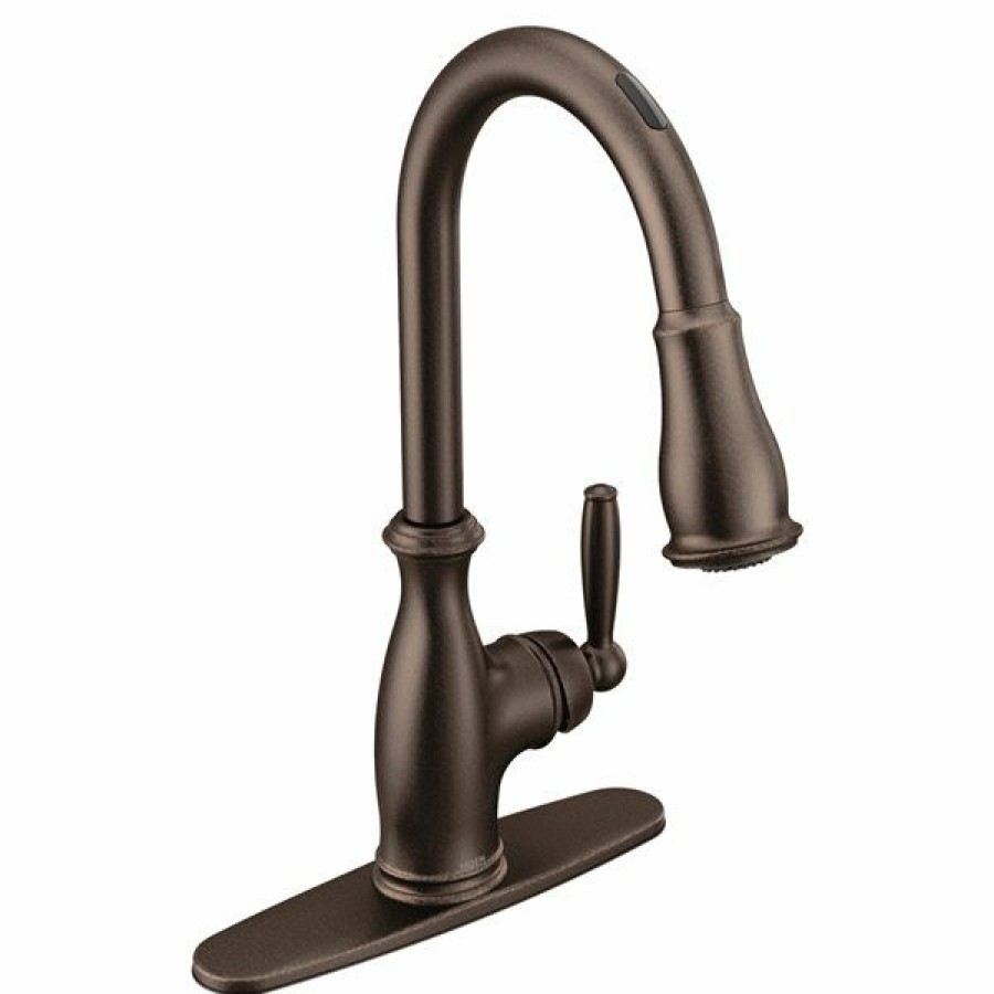 * Fire Sale Moen Brantford Oil Rubbed Bronze 1-Handle Deck Mount Pull-Down Handle/Lever Kitchen Faucet | Kitchen Faucets