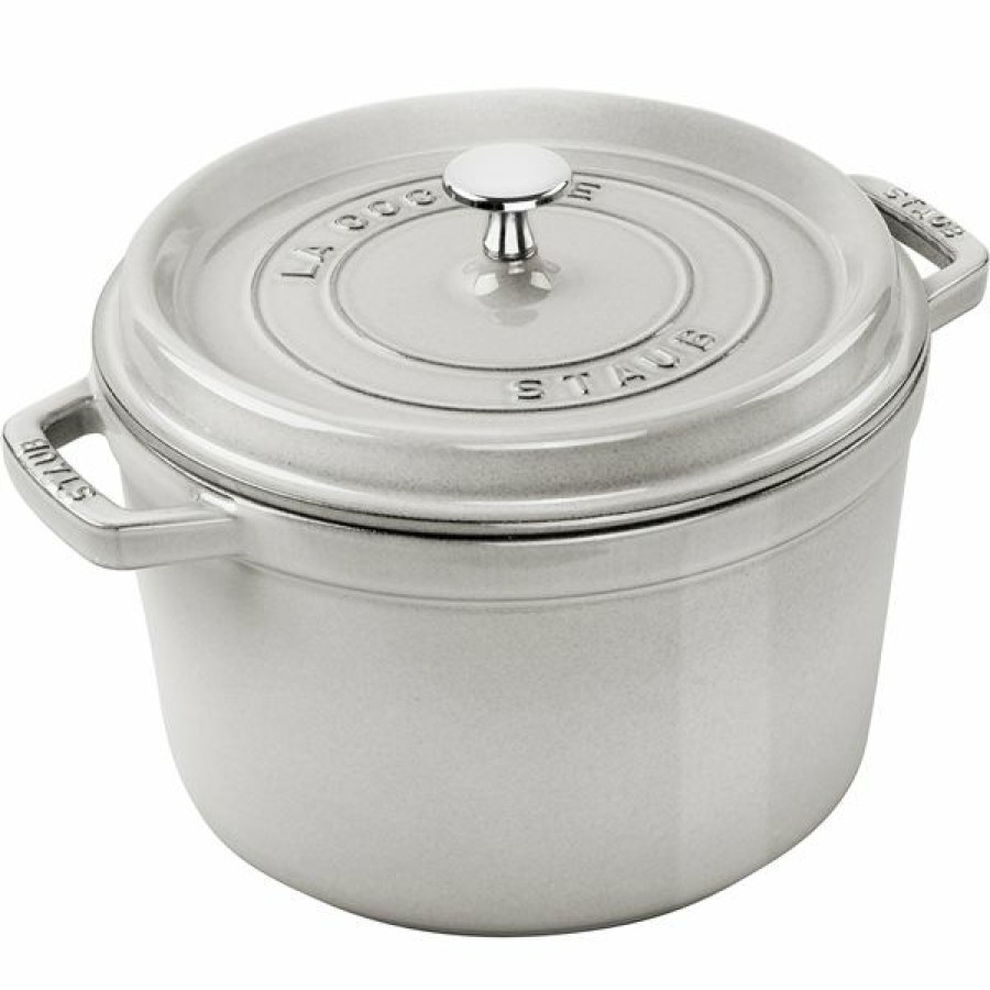 * Staub La Cocotte 4.75-L White Truffle Cast Iron Dutch Oven Classical | Kitchenware