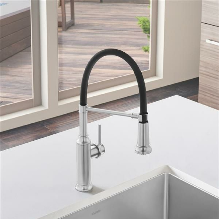 * Featured Blanco Empressa Pull-Down Faucet Stainless Steel | Kitchen Faucets