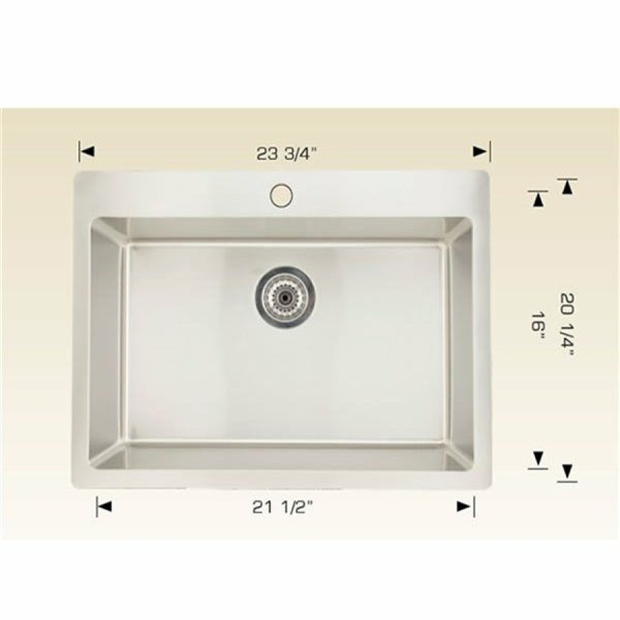 * Large Choice American Imaginations Single Sink 23.75 X 20.25 Stainless Steel | Kitchen Sinks