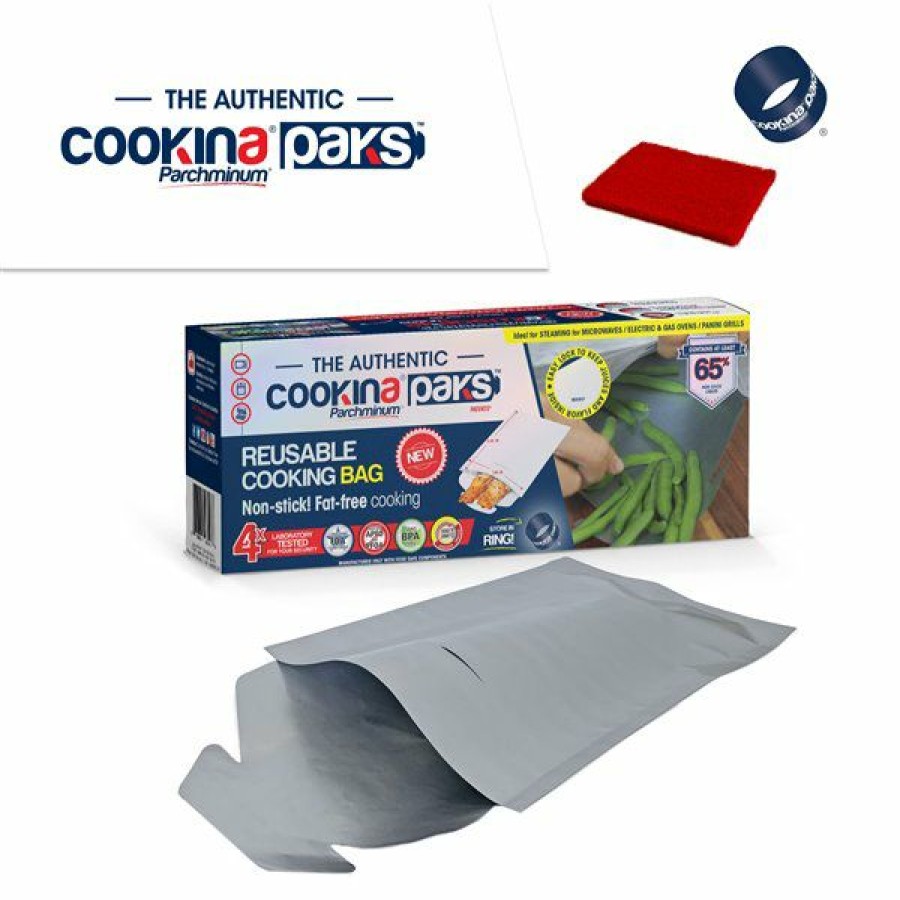 * Cookina Paks Parchminum Reusable Steaming Pockets 20-Cm X 30-Cm Cheap | Kitchenware