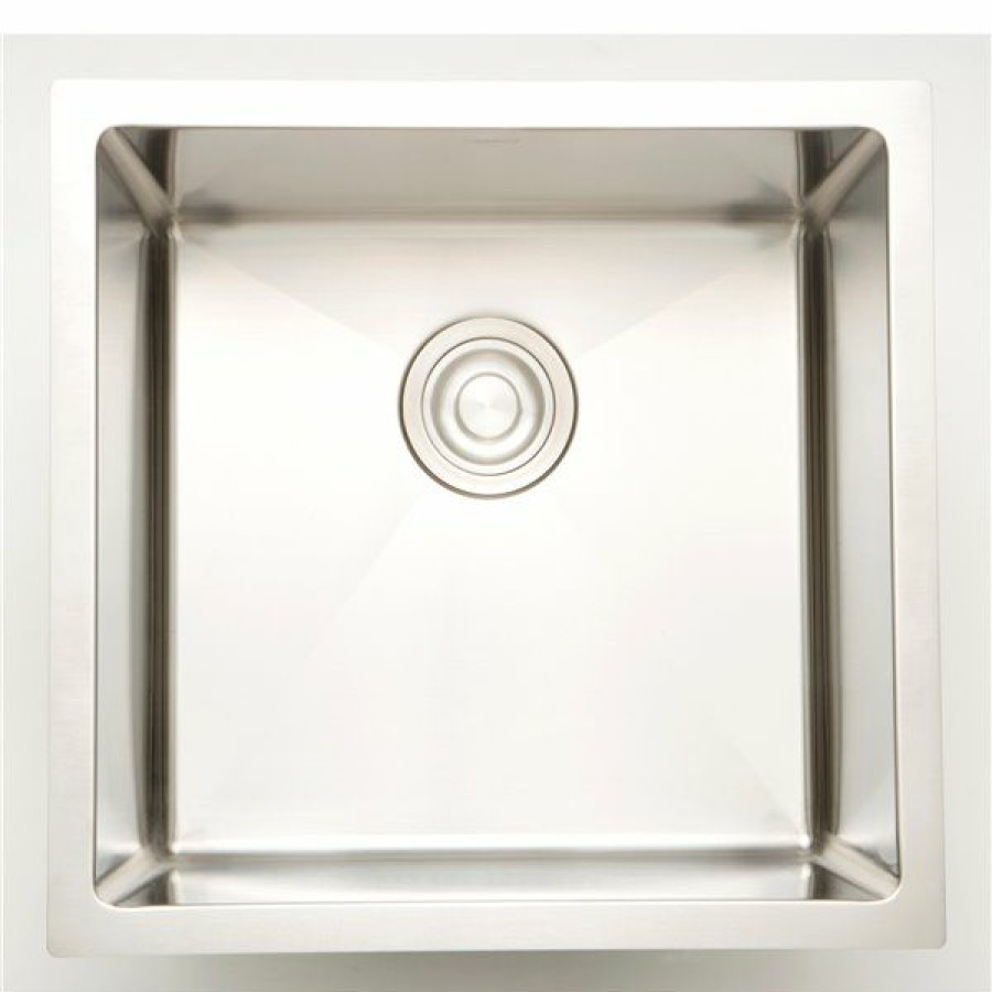 * Exclusive American Imaginations Single Sink 17 X 17 Stainless Steel Chrome | Kitchen Sinks