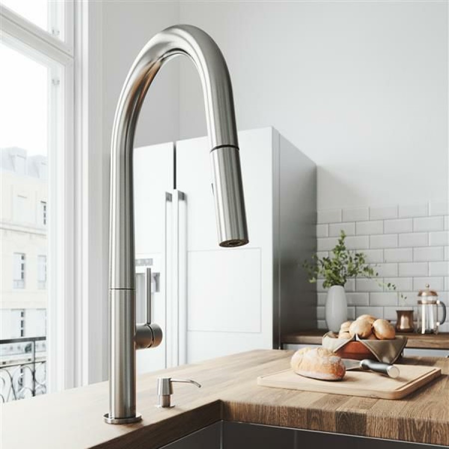 * Vigo Greenwich Pull-Down Spray Kitchen Faucet Stainless Outlet Sale | Kitchen Faucets