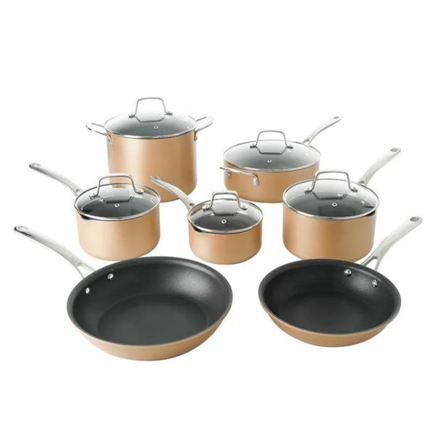 * Martha Stewart 12-Piece Cookware Set With Stainless Steel Induction Base Classical | Kitchenware