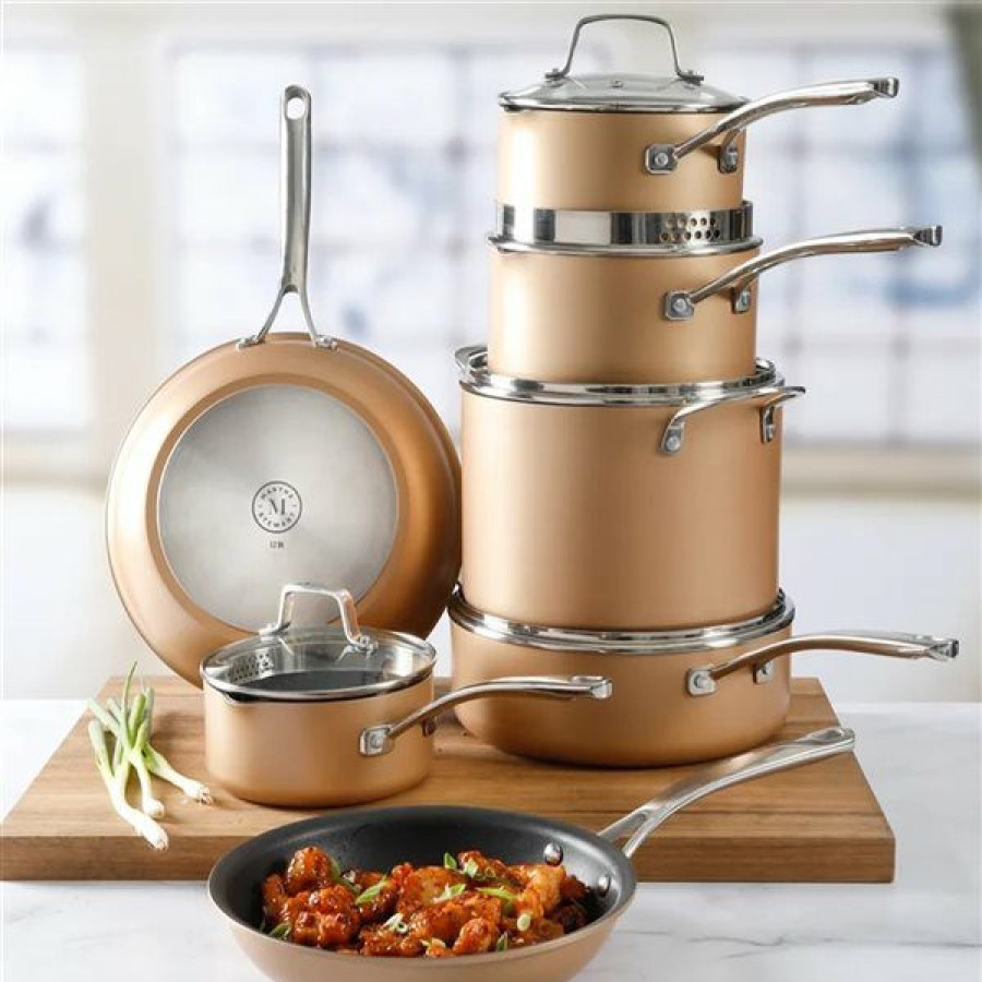 * Martha Stewart 12-Piece Cookware Set With Stainless Steel Induction Base Classical | Kitchenware