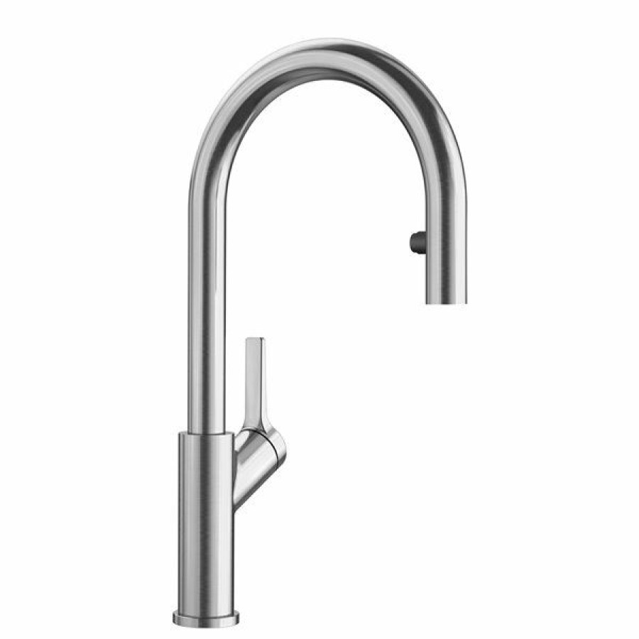 * Blanco Urbena Classic Steel 1-Handle Deck Mount Pull-Down Handle/Lever Residential Kitchen Faucet Hot Selling | Kitchen Faucets