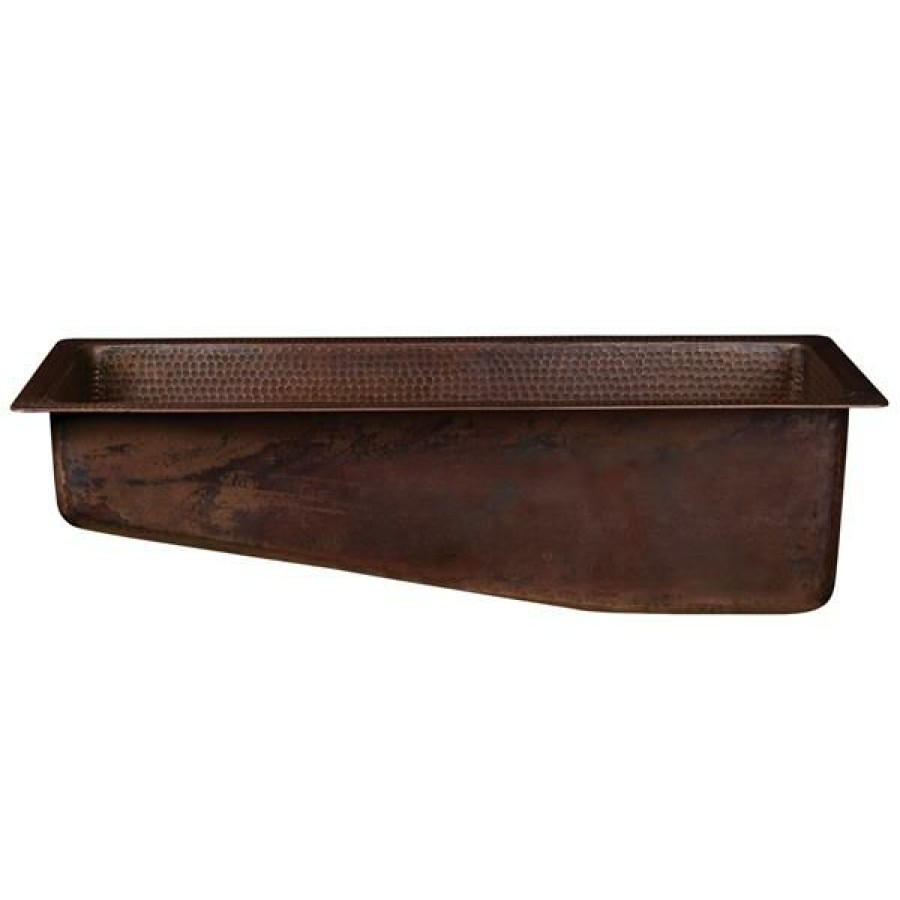 * Special Premier Copper Products Rectangle Copper Slanted Sink 28-In | Kitchen Sinks