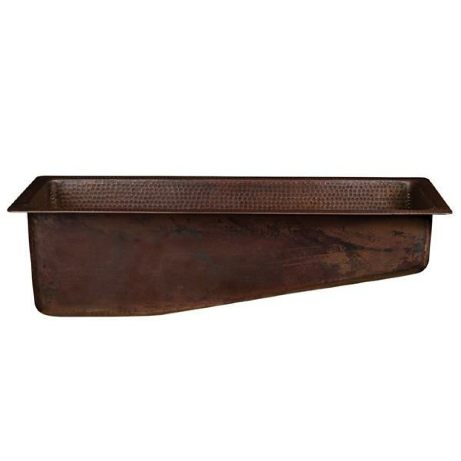 * Special Premier Copper Products Rectangle Copper Slanted Sink 28-In | Kitchen Sinks