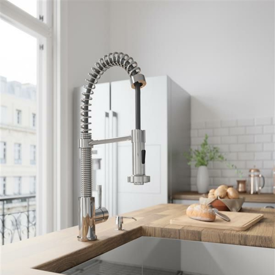 * Gift Selection Vigo Edison Pull-Down Spray Kitchen Faucet In Chrome | Kitchen Faucets