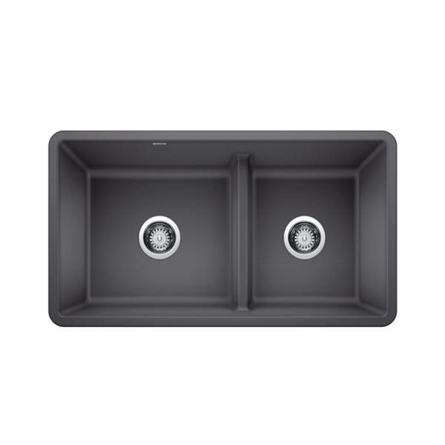 * Cheap Blanco Precis Low Divide Undermount Sink, Ash | Kitchen Sinks