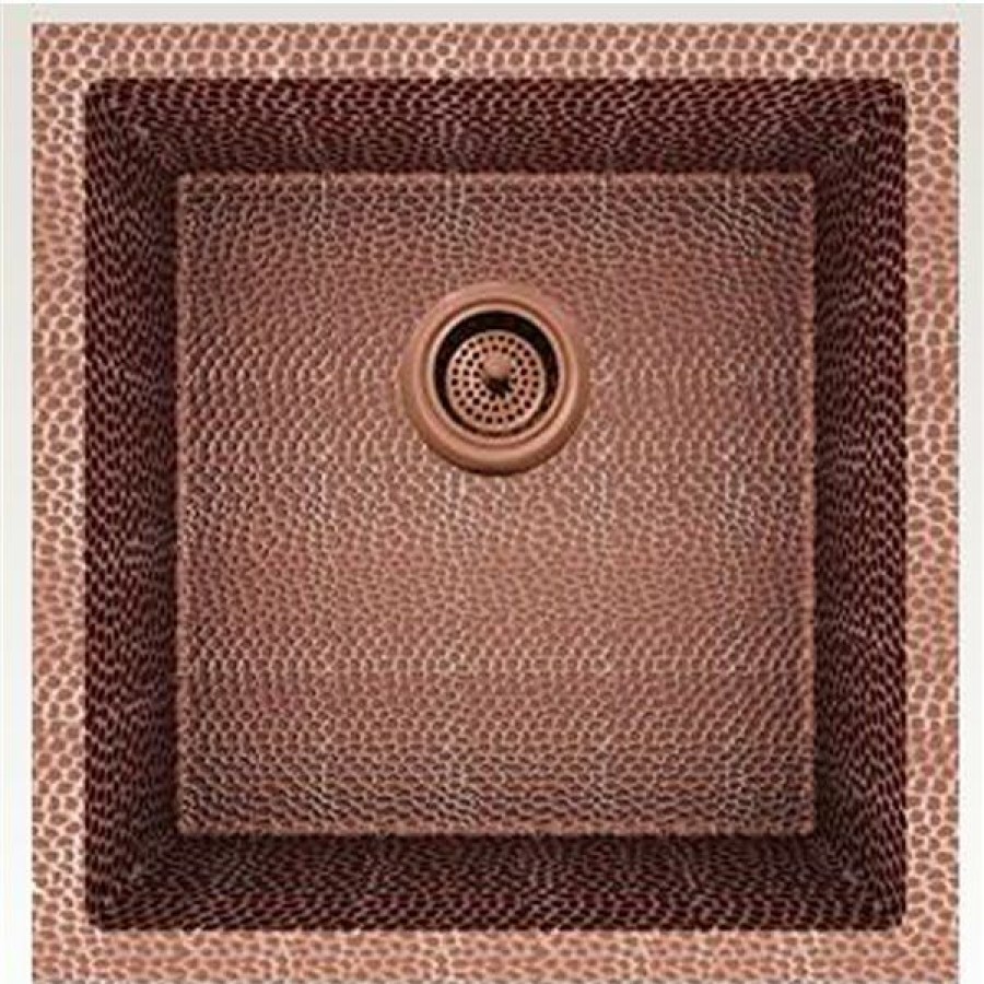 * American Imaginations 17-In X 17-In Rose Copper Single Bowl Drop-In Residential Kitchen Sink Top Sellers | Kitchen Sinks