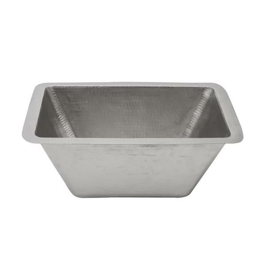 * Shop Premier Copper Products 17-In Electroless Nickel Rectangle Sink | Kitchen Sinks