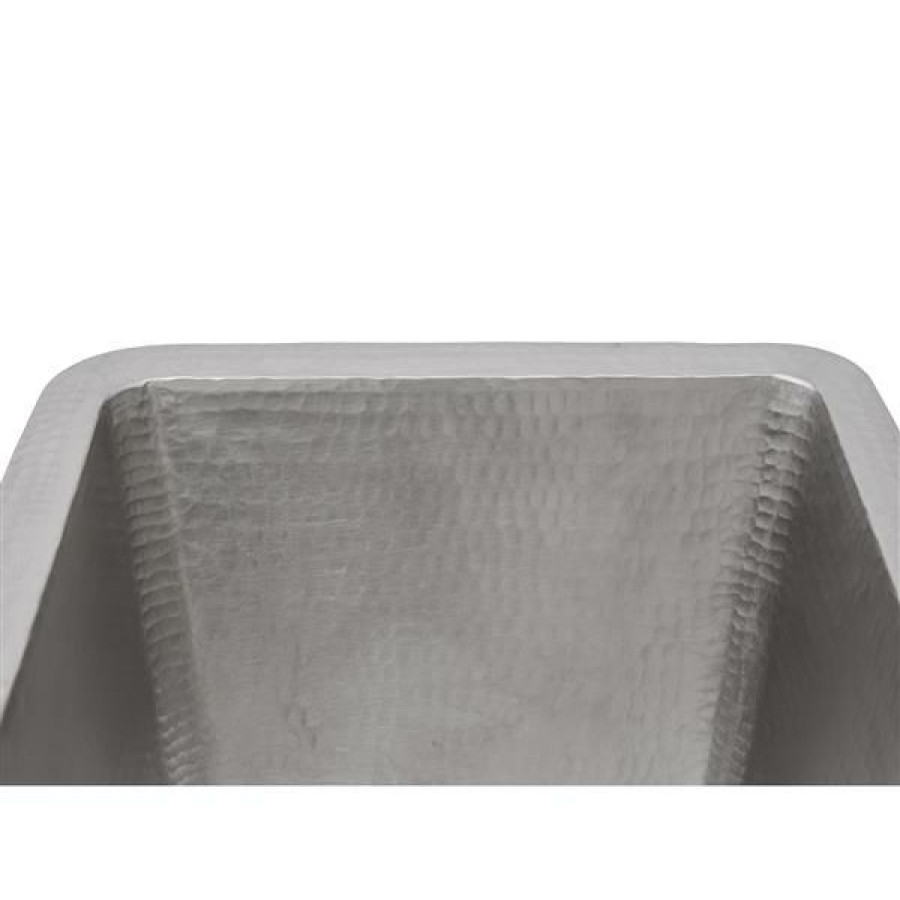 * Shop Premier Copper Products 17-In Electroless Nickel Rectangle Sink | Kitchen Sinks