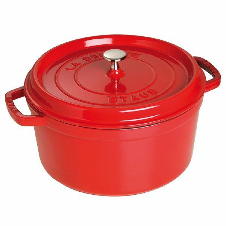 * Staub La Cocotte 5.25-L Cherry Cast Iron Dutch Oven Cheap | Kitchenware