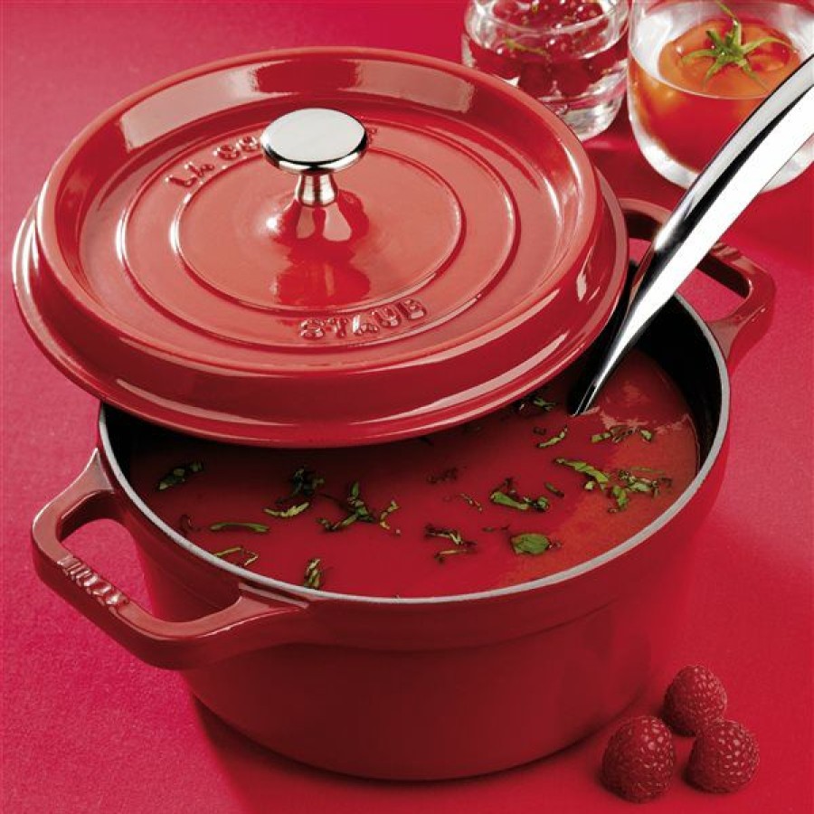 * Staub La Cocotte 5.25-L Cherry Cast Iron Dutch Oven Cheap | Kitchenware